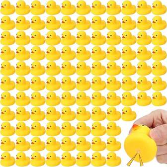 10/20/30pcs Yellow Rubber Ducks, Bath Tub Toys, Squeaky Floating Ducks For Summer Beach, Swimming Pool Activities, Party Decorations, Gifts