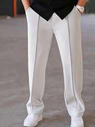 Pantalones casuales sueltos de pierna recta con cordón, versátiles para deportes y exteriores, otoño