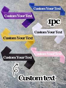 1Pc Custom Text Satin Ribbon, Personalized Quote Sash, Customized Birthday Sash, Customizable Bachelorette Sash, Ideal Gifts For Her Graduation, Multi-Functional, Durable, Ornamental, Reusable, Exquisite, Stylish, High-Quality, Colorful, Modern, Custom, Personalized, Unique, Ideal Gifts For Her, Boyfriend, Dad, Girlfriend, Mom, Family, Friends, Tea Room, Home, Garden, Office, For Anniversaries, For Valentine's Day, For Mother's Day, For Birthdays, For Father's Day, For Graduation, For Weddings, For Housewarming, Warm Ambience, Autumn Home Refresh, Xmas Decoration,Home Harmony