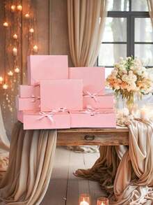 10 piezas Caja de regalo de papel con cinta de satén (10.6x7.8x3.15 pulgadas) - Boda, Cumpleaños | Empaque de regalo multicolor para propuestas, aniversario - Multicolor - Ver 7