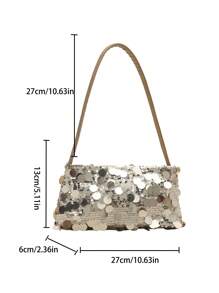 Nuova borsa da donna alla moda con paillettes, adatta per feste, uscite, vacanze, shopping e uso quotidiano, può contenere monete, telefoni, adatta anche come borsa da lavoro per impiegati, studenti universitari e lavoratori d'ufficio, elegante