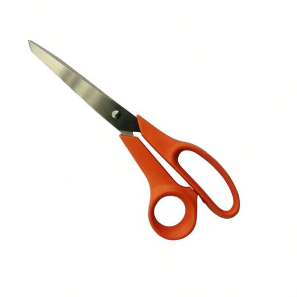 chef's Huf-Ful 1 (21.5cm Long) Stainless Steel Blade, Orange Handle, Sharp And Durable Stainless Steel+Plastic Household Scissors (No Gifts), Practical And Simple Style, Orange Handle, Silver Blade, Classic Scissors Shape With Thickness Marking, Daily Cutting Function, Kitchen And Office, Manual Multi-Purpose Scissors Suitable For Daily Home And Office Scenes