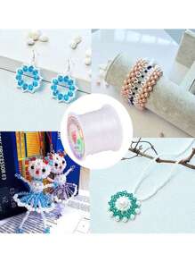 1pc Quick Beading Elastic Cord, Versatile Jewelry Cord Elastic Bracelet String, Crystal Beads String For Jewelry Making, DIY Bracelet Necklace, Crafts Creation