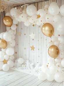 30/50/60pcs Gold Balloons, 5/10/12 Inches Suitable For Weddings, Birthdays, Anniversaries, Retirement, Bachelorette Parties, Holiday Decorations