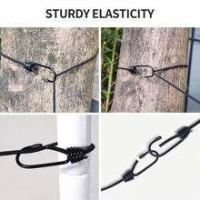 Corde à linge rétractable et portable avec 12 pinces pour les voyages, le séchage du linge à l'intérieur, le camping à l'extérieur, pinces de positionnement élastiques résistant au vent, style coréen