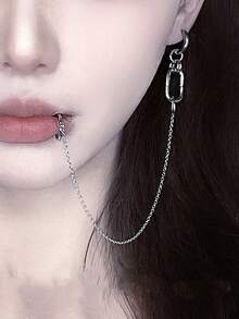 无孔时尚简约夹式耳环，无穿孔耳环和唇环