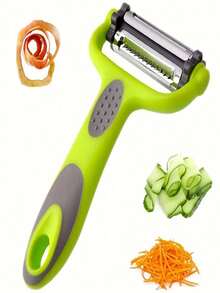 1 件多功能厨房工具：不锈钢水果蔬菜削皮器 - 厨房配件、厨房小工具、厨房必需品、削皮器、蔬菜削皮器、蔬菜削皮器 - 彩色 - 查看 10