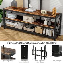 Mueble TV with Stand,para Televisor De 32 a 65 Pulgadas Mueble TVs,Mueble De TV Abierto de 3 Niveles,Centro De Entretenimiento para TV,El Tamaño es 115*34*53CM. (Brown) - por defecto - Ver 5