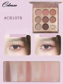 COLORROSE Paleta de Sombras Brilhante Fosca em Pó, Paleta de Maquiagem, Alta Pigmentação, Sombra Brilhante Duradoura, Leve, Suave, com Espelho, Iluminadores, Pó Contorno e Blush, Tudo em Uma Única Paleta de Maquiagem - CR1078 - Visão 8
