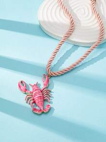 1 件夏季海滩风格龙虾吊坠贝壳项链，度假氛围绳项链带海饰，适合日常佩戴的女士珠宝，适合海边派对 - 彩色 - 查看 11