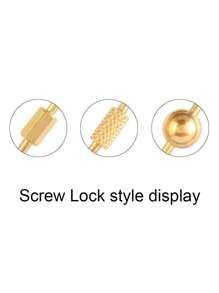2 piezas Cierre de gancho en forma de corazón con cerradura de tornillo de acero inoxidable, color dorado, ganchos en espiral para hacer accesorios de joyería, collares y pulseras DIY