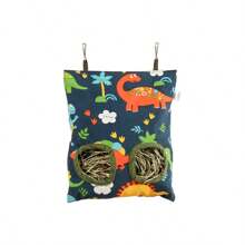 ITANDME Heu-Futterbeutel für Kaninchen mit drei/zwei Löchern, bissfest, Heu-Halter für Meerschweinchen - Große Kapazität & Leicht zu reinigen - Süße Formen kleintier-Futterbeutel für Meerschweinchen, Kaninchen, Chinchillas