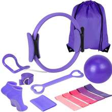 13pcs Pilates Essential Set - ABAHUB Home Pilates Equipment Kit - Purple - View 2