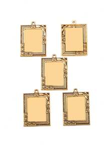 1 pièce Accessoires de bijoux DIY, base rectangulaire de 29*21mm, base avec incrustation de pierres précieuses vintage C06