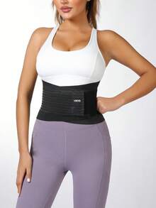 VBOSI 1 Piece Women Men Adjustable Unisex Lower Back Support Waist Band Abdomen Trimmer For Weightlifting Running Gym Accessories - Black - View 6