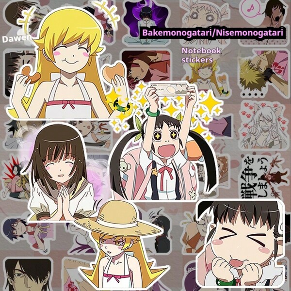 bandai 39pcs Monogatari Series Shinobu Oshino Anime Stickers,School Supplies,Back To School