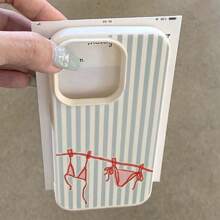 1 pièce Coque de téléphone en TPU à motif bikini rayé, compatible avec iPhone/