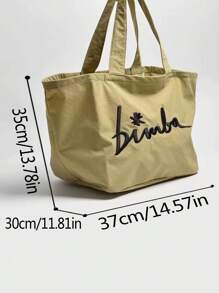 Nuevas bolsas de compras de gran capacidad con diseño de letras de moda estilo perezoso, bolsas de playa de estilo vacacional de un solo hombro, bolsas de playa, mochilas de viaje, billeteras de ocio para damas, adecuadas para ir al trabajo, compras, fiestas, campus y viajes y vacaciones.