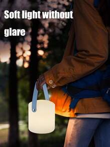 1PC Fashionable And Minimalist Handheld Table Lamp, Supports Convenient Charging, Equipped With 15 RGB Colors, Supports Remote Control Dimming Function, Suitable For Bedrooms, Living Rooms, Bedside Tables, Camping, And Other Scenarios. Decorative Night Light, Room Decoration Light.