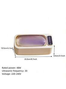 HYUNDAI Ultrasonic Cleaner, Professional High-Frequency Vibration Technology, Suitable For Glasses, Watch Bands, Coins, Earrings, Rings, Necklaces, Makeup Brushes, Etc. 360° Deep Cleaning, Multi-Functional Cleaning Assistant