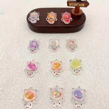 5/10/15/20 件发光亮片海龟钥匙扣和手机绳，亚克力海龟包包吊坠