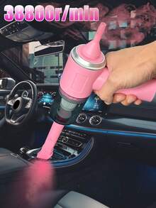 无线手持式车载吸尘器手持式无绳手持式吹风机迷你吸尘器适用于家庭和汽车超强吸力可用于在家中对汽车内饰缝隙进行电脑清洁 - 璀璨粉 - 查看 2