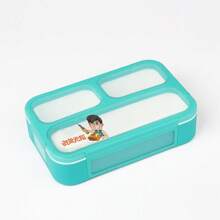 1pc Bento Box With 3 Compartments, Suitable For Students,School Supplies