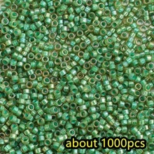 1000pcs Shiny Golden Cylindrical Seed Beads Tiny 2.5mm Japanese Craft Glass Round Loose Sapcer Beads For Diy Tassel Vintage Bracelet Necklace Jewelry Making