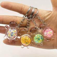 5/10/15/20 件发光亮片海龟钥匙扣和手机绳，亚克力海龟包包吊坠