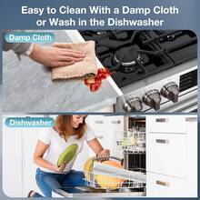 New-2025- 16.5"-33" Stove Counter Gap Covers, Stainls Steel Stove Guard, Cooktop Trim Kit, Stove Gap Guards, Oven Gap Filler, Heat Ristant & Effectively Protect Stove Gap Filler,White(2PCS) - 白色 16.5-33英寸 - 查看 5