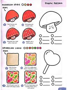 1pc New Cross-Border Product "How To Draw Patterns: A Simple And Fun Guide" Cocoa Themed Coloring Book, Suitable For Adults And Teens, Super Cute And Cozy Patterns, Comfortable Coloring Space (Cozy Space Coloring) - Multicolor - View 6