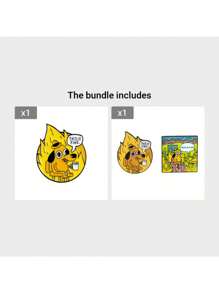 Cute Quirky Dog Cartoon Brooch - Perfect Accessory & Gift For Dog Lovers And Meme Enthusiasts