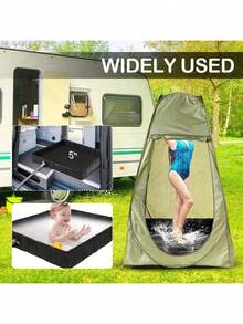 Camping Shower Base Outdoor Tent Shower Tray For RV Outdoor Camping Shower Hot - Negro - Ver 4