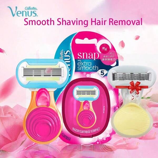Gillette Venus 2pcs Gillette Venus Shaver For Women With Lubricating Soap Sensitive Safe Shaving Hair Removal For Lady Body Hair Cutting, Gift Non Venus Shaver