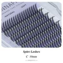 ANNAFRIS 12 rangées de rallonges de cils manga renard, spire Eif Pteris, frisure C/D de 8 à 15 mm mélangée, amas de cils bandes de style manga, look naturel volumineux et moelleux, pour les yeux des femmes et les soirées, pour les professionnels, plus facile à greffer, faux cils légers prémontés en éventail, plumes de style anime, outils de maquillage à fleurs automatiques, pour les débutants dans les salons de beauté, cils manga, amas de cils bandes de style manga, amas de cils, faux cils individuels, cils, faux cils - Noir - Voir 23