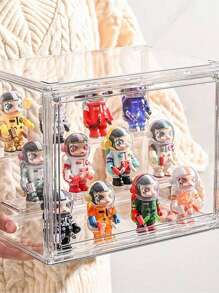 1pc Action Doll Storage Box, Blind Box, Doll Sorting Box, Doll Acrylic Display Box, Transparent Storage Box, Assembled Toy Storage Display Box, Christmas, Valentine's Day, And New Year Decoration