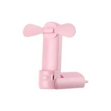 Mini ventilatore portatile, ricaricabile USB, 3 velocità regolabili, pieghevole, ventilatore manuale personale per ciglie per ragazze e donne, per viaggi, all'aperto, 500mAh, stile casuale