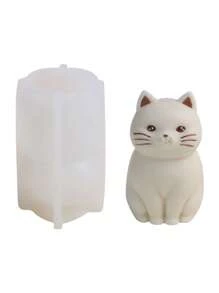 1pc Sitting Cat Silicone Mold DIY Candle, Aromatherapy, Plaster Decoration Home Accessory