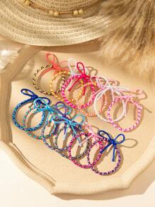 10pcs/Pack Fashionable Colorful Woven Adjustable Tassel Friendship Bracelets, Suitable As Gift For Family And Friends, Daily Wear, Party, Jewelry, Random Color