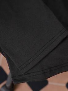 定制个性图案+文字男士长袖T恤，个性照片和文字定制，舒适休闲宽松圆领黑色男士长袖T恤，春秋季