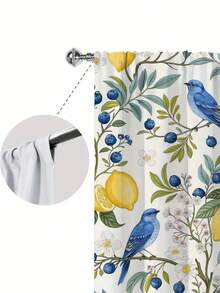 2 chiếc rèm cửa in hình chim ruồi và quả chanh đẹp, tham khảo trang trí phòng ngủ, phòng làm việc, nhà bếp, phòng khách, phòng học - Nhiều màu - Xem 7