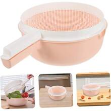 Double Layer Plastic Fruit Strainer With Handles Versatile Rice Wash Drain Basket For Vegetables Kitchen Utensils For Easy Washing Food Preparation