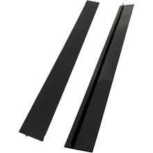 New-2025- Silicone Stove Gap Covers (2Pack 25 Inch), Heat Ristant Oven Gap Filler Seals Gaps Between Stovetop And Counter, Easy To Clean Stove Gap Guard, Black - 矽膠黑色25英寸 - 查看 1