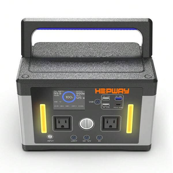 Hepway Portable Power Station, 577Wh Lithium Battery Station, Large Capacity Solar Power Bank 700W(1000W Peak), Super Quick QC3.0 PD 60W Solar Generator For Outdoor Camping, CPAP, Emergency Backup Home Blackout, Hunting Traveling