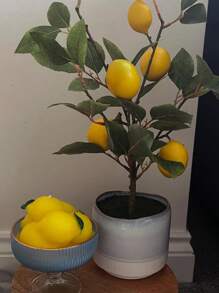 Decorative Aromatherapy Lemon Shaped Candles, Air Purifying, Decor For Kitchen, Dining Room, Living Room, Bedroom, Bathroom