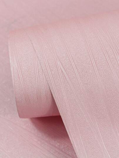 Roll Breathable Moderne Thickened Non Woven Wallpaper, Solid Stripe Pattern, Bedroom, Living Room Home Wand Paper Stickers Sticker view 4