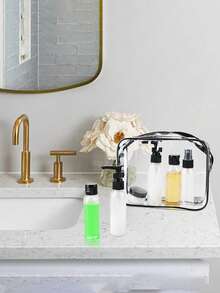 11件套TSA认证防漏旅行洗漱用品瓶套装，带透明收纳袋 - 男女通用，适用于洗发水、乳液和护肤品 - 彩色 - 查看 6