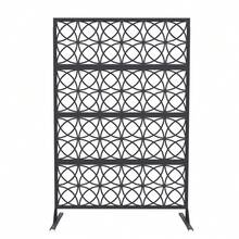 Meiyiu Decorative Metal Garden Fences – Rust-Proof Scroll Design For Yard & Flower Bed Borders, Easy Snap-Together Installation, Outdoor And Indoor Privacy Panels For Patio, Pool, Or Lawn,Black (6x3.8ft) - Copper Coin - 查看 1