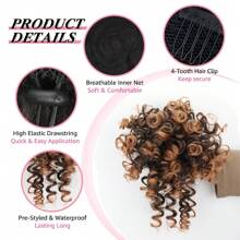 Small Curly Ponytail Bun Hair Pack Bun Synthetic High Heat Resistant Material Suitable For Daily Wear Increase Hair