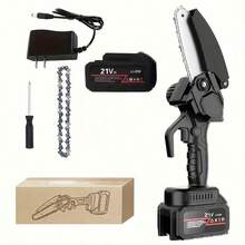 Mini Cordless Chain Saw Electric, 6 Inch Handheld Electric Chain Saw, 2 Batteries And 2 Handheld Portable Chain Saw, A Pair Of Goggles And A Pair Of Gloves For Trees, Yard, House And Garden. Father's Day Gift, Holiday Gift, Birthday Gift - Multicolor - View 16